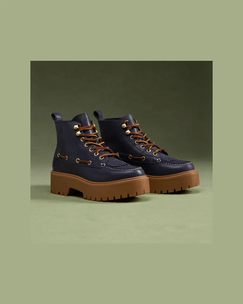 Timberland Stone Street Kiltie Boot mit Plateausohle für Damen in Dunkelblau, Damen, Blau, Größe Blau