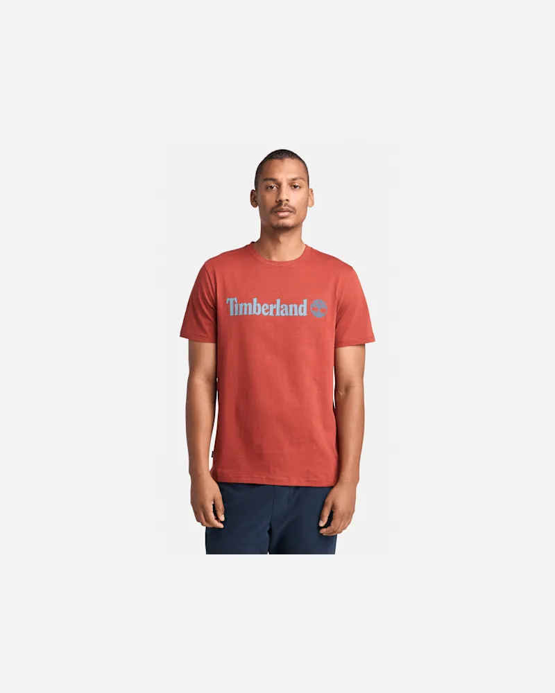 Timberland Kennebec River Linear Logo-T-Shirt für Herren in Rot, Herren, Rot, Größe Rot