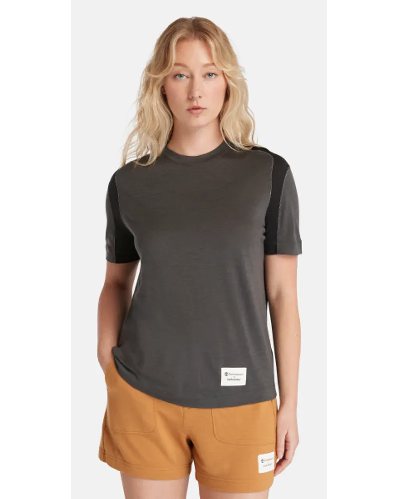 Timberland x Icebreaker ZoneKnit-T-Shirt aus Merinowolle für Damen in , Frau Dunkelgrau