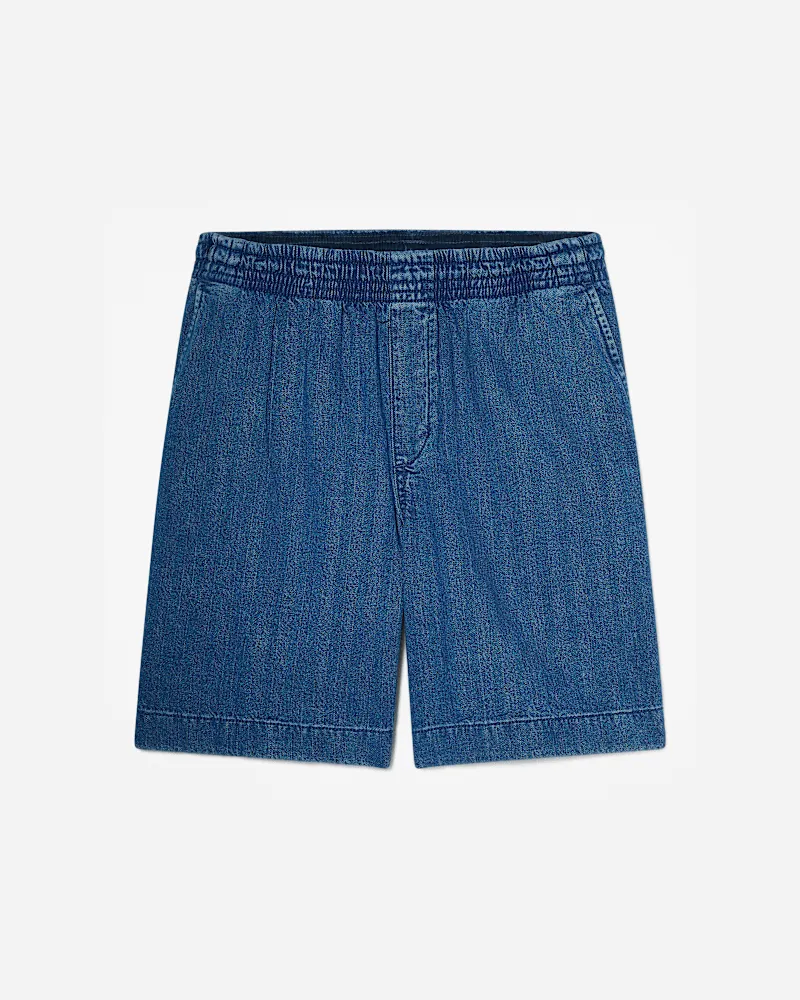 Timberland Denim-Shorts mit Fischgrätmuster für Herren in Dunkelblau, Herren, Blau, Größe Blau