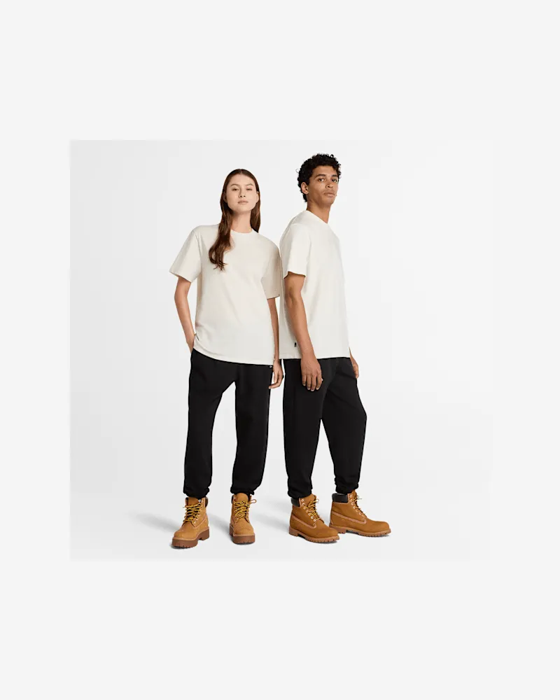 Timberland All Gender T-Shirt mit Logostickerei in Weiß, Weiß, Größe Weiß