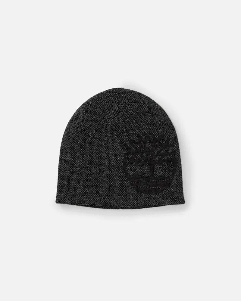 Timberland Wendbare Beanie mit Logo in Schwarz, Schwarz Schwarz