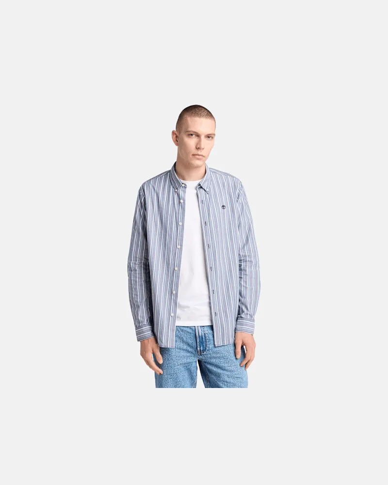 Timberland Gestreiftes Hemd für Herren in Navyblau, Herren, Navyblau, Größe Navyblau