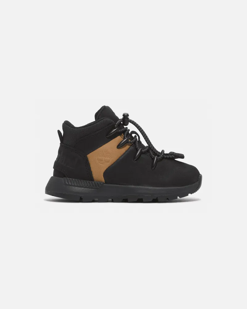 Timberland Sprint Trekker Sneaker mit Bungee-Verschluss für Kleinkinder in Schwarz/Gelb, Schwarz, Größe Schwarz