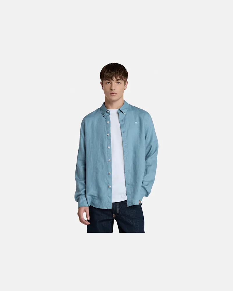 Timberland Mill Brook Leinenhemd für Herren in Blau, Herren, Blau, Größe Blau