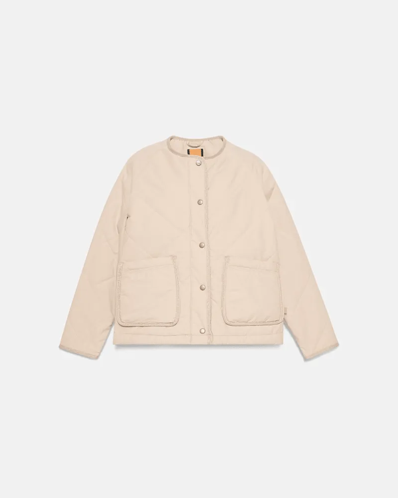 Timberland Strapazierfähige, wasserabweisende Steppjacke für Damen in Beige, Damen, Beige, Größe Beige