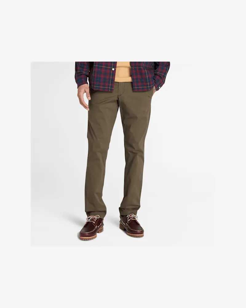 Timberland Claremont Chinohose aus Twill mit schmalem Bein für Herren in Grün, Herren, Grün, Größe Grün