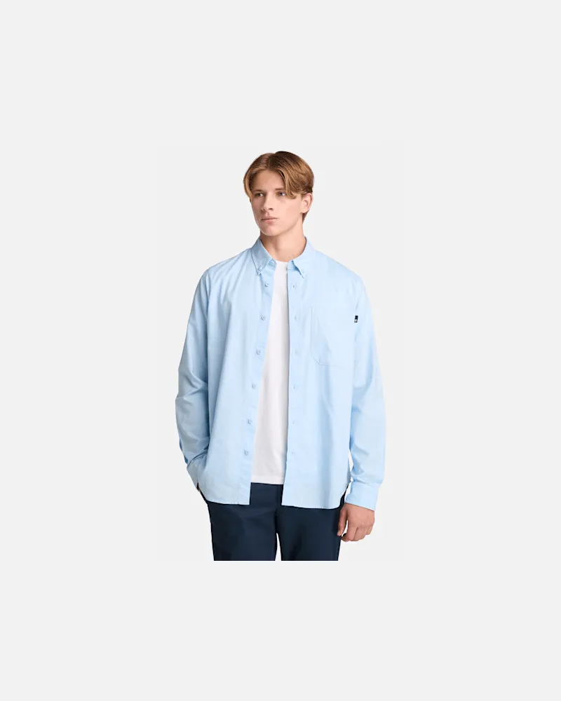 Timberland Gale River Oxford Langarmshirt für Herren in Hellblau, Herren, Blau, Größe Blau