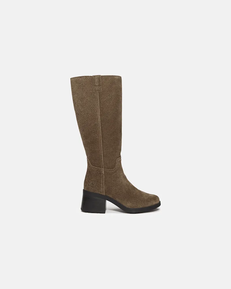 Timberland Bellevaux Tall Boot für Damen mit Reißverschluss in Dunkelbraun, Damen, Braun, Größe Braun