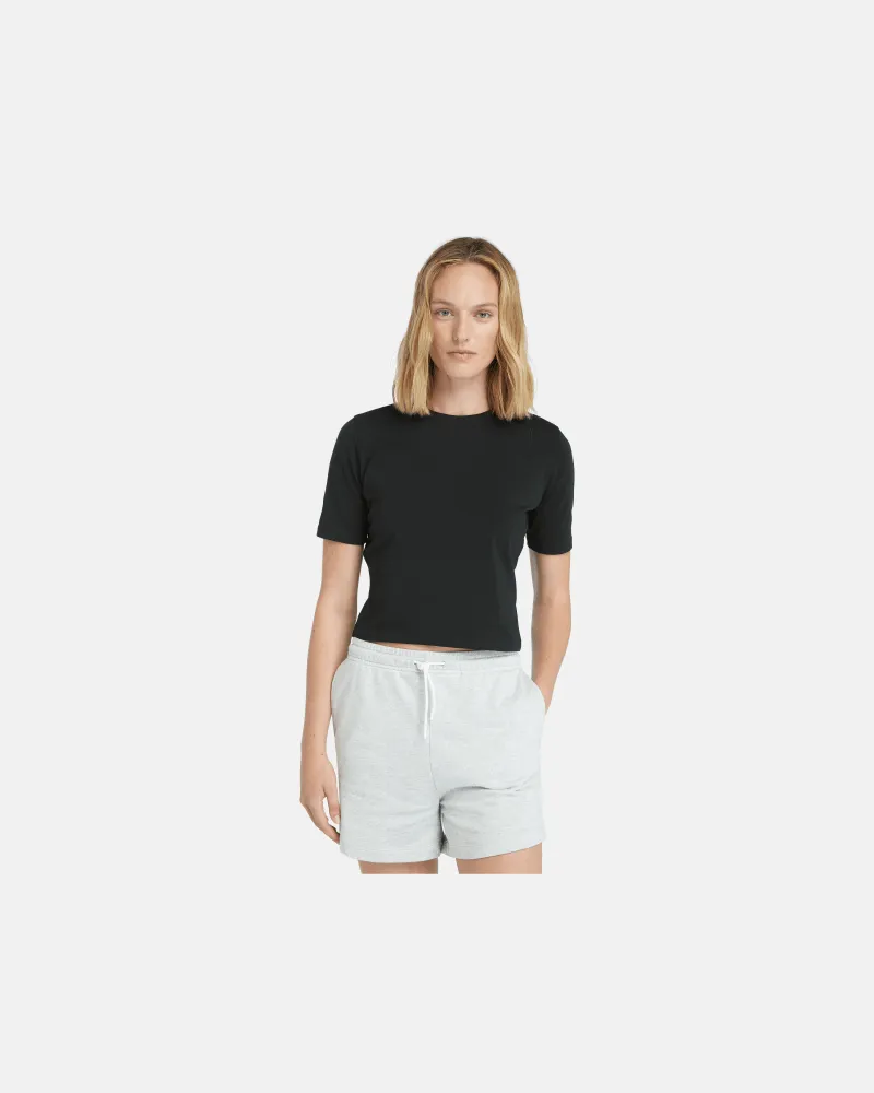 Timberland Kurzärmeliges Baby-T-Shirt für Damen in Schwarz, Damen, Schwarz, Größe Schwarz