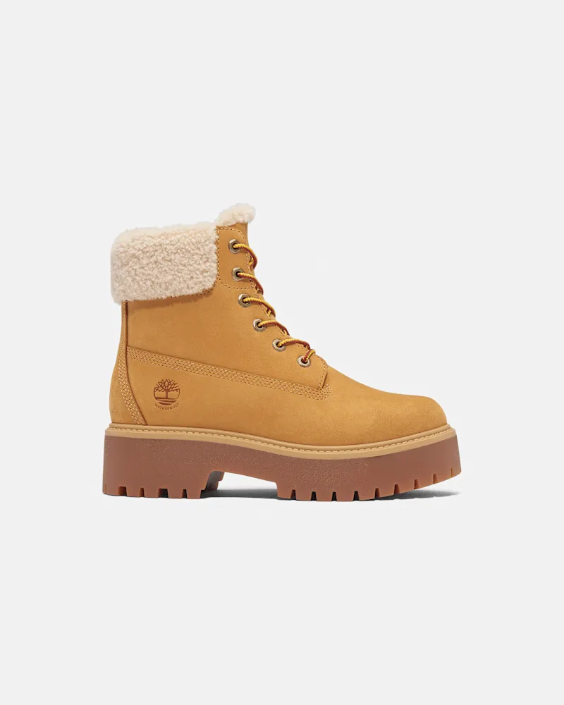 Timberland Wasserdichter Stone Street Boot mit Plateausohle und warmem Futter für Damen in Gelb, Damen, Gelb, Größe Gelb