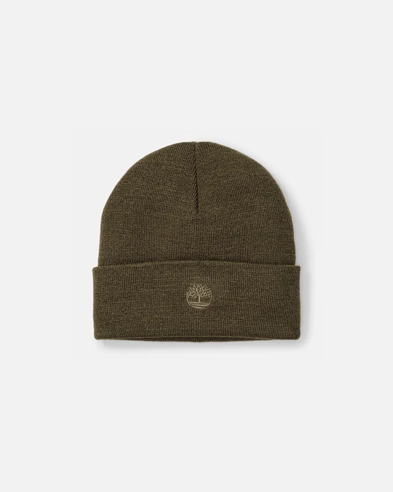 Timberland Mütze mit aufgesticktem Logo in Grün, Grün Grün