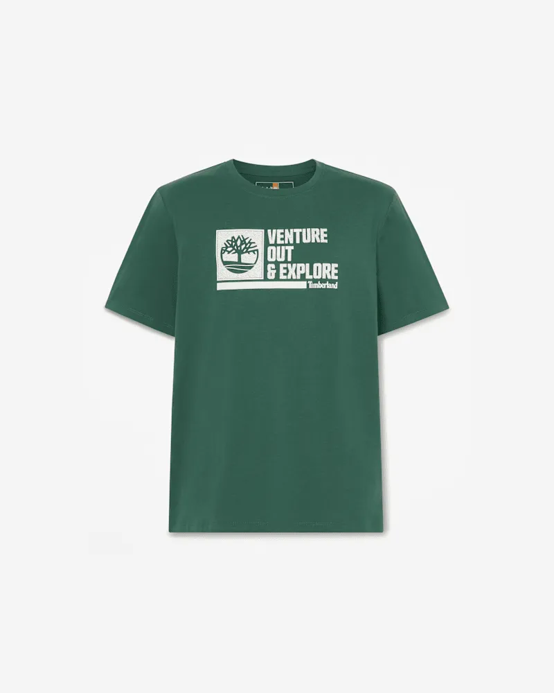Timberland T-Shirt mit „Venture & Explore"-Grafik für Herren in Grün, Herren, Grün, Größe Grün