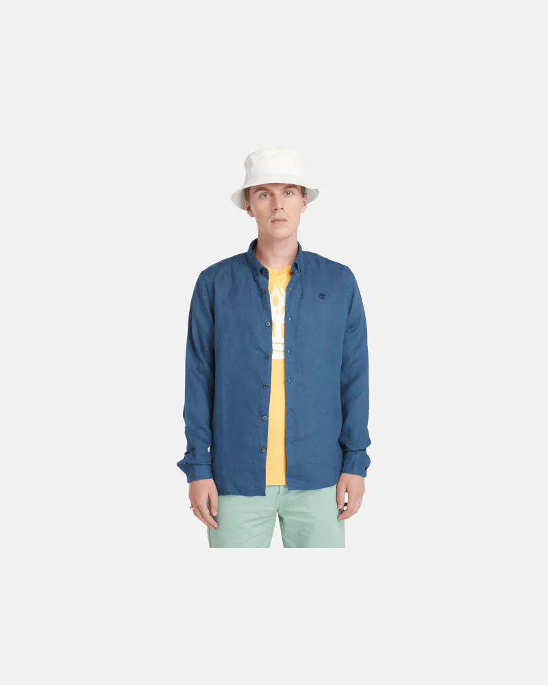 Timberland Mill Brook Leinenhemd für Herren in Navyblau, Herren, Blau, Größe Blau