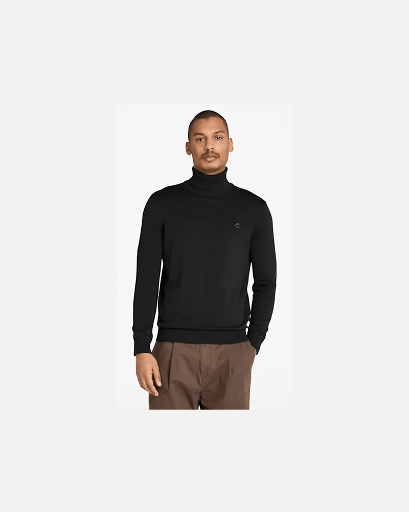 Timberland Williams River Rollkragenpullover aus Baumwolle für Herren in Schwarz, Herren, Schwarz, Größe Schwarz