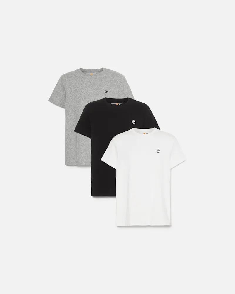 Timberland Dunstan River T-Shirt im 3er-Pack für Herren in Mehrfarbig, Herren, Mehrfarbig, Größe Mehrfarbig