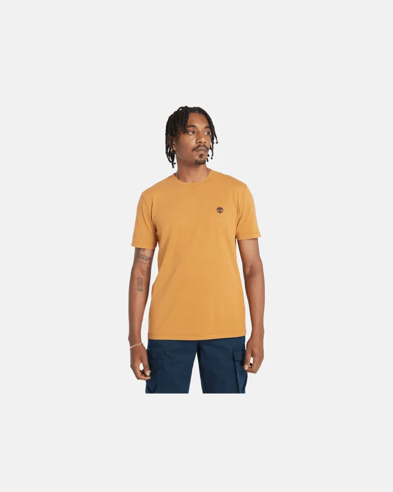 Timberland Stückgefärbtes T-Shirt für Herren in Dunkelgelb, Herren, Orange, Größe Orange