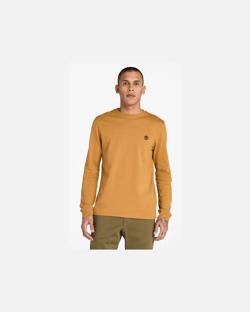 Timberland Dunstan River Langarm-T-Shirt für Herren in Gelb, Herren, Gelb, Größe Gelb