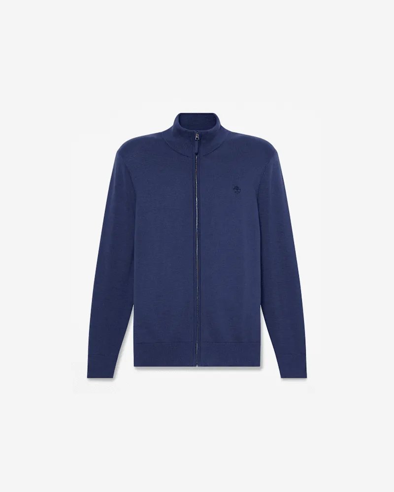 Timberland Williams River Baumwollpullover mit durchgehendem Reißverschluss für Herren in Dunkelblau, Herren, Blau, Größe Blau