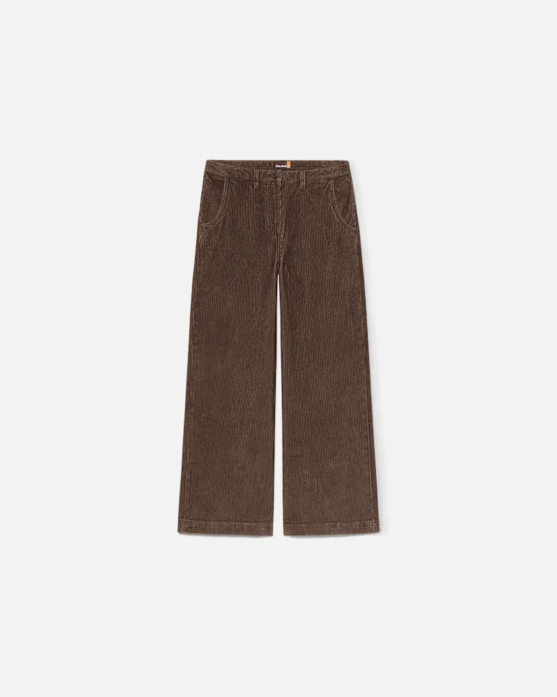 Timberland Gewaschene Cordhose mit weitem Bein für Damen in Braun, Damen, Braun, Größe Braun