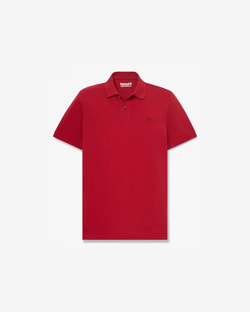 Timberland Oyster River Kurzarm-Polohemd in regulärer Passform für Herren in Rot, Herren, Rot, Größe Rot