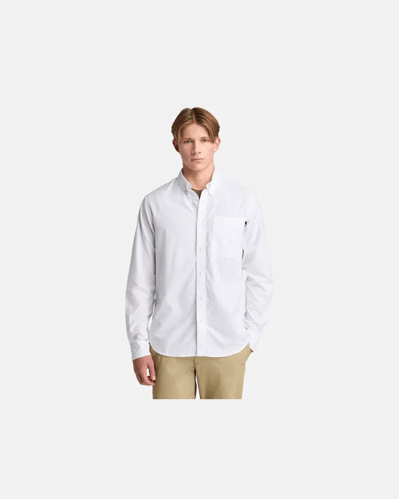 Timberland Gale River Oxford Langarmshirt für Herren in Weiß, Herren, Weiß, Größe Weiß