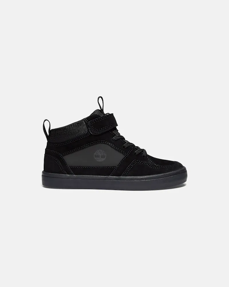 Timberland Halbhoher Stone Jump Sneaker mit Klettverschluss für Jugendliche in Schwarz, Schwarz, Größe Schwarz