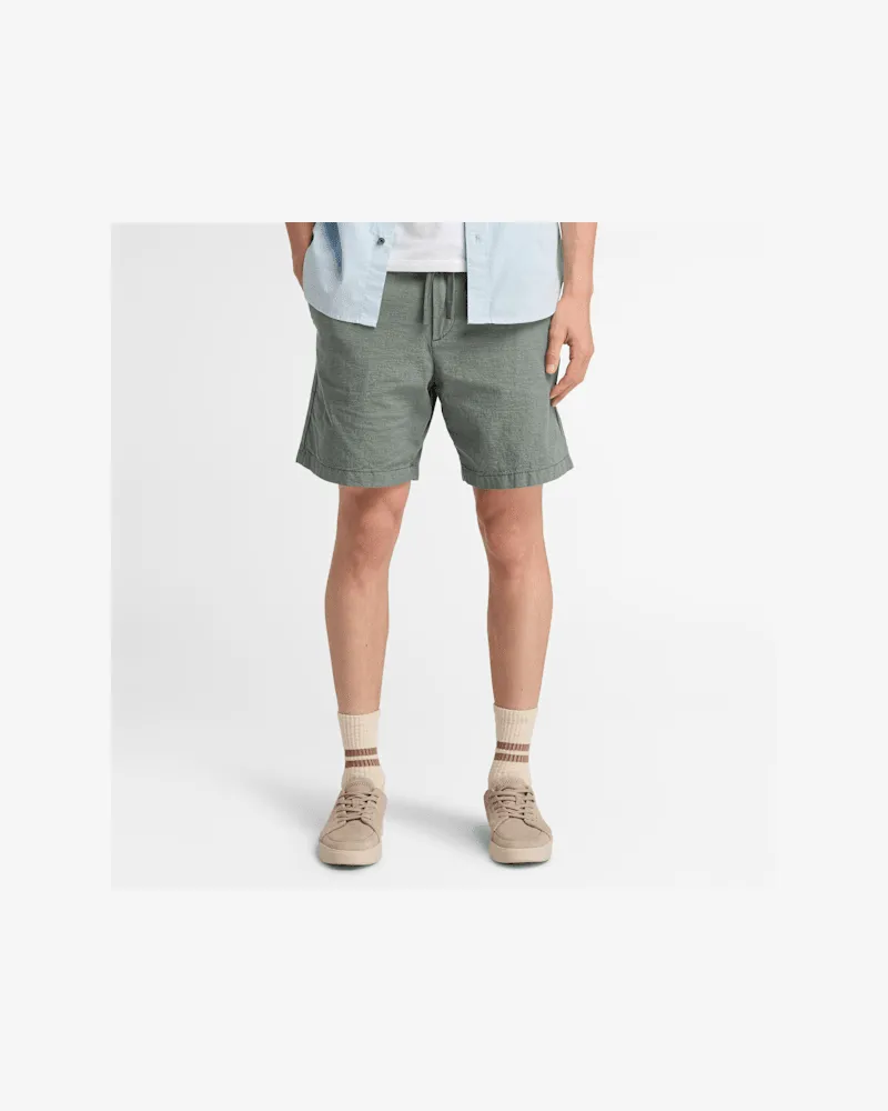 Timberland Baumwoll-Leinen-Shorts für Herren in Hellgrün, Herren, Grün, Größe Grün