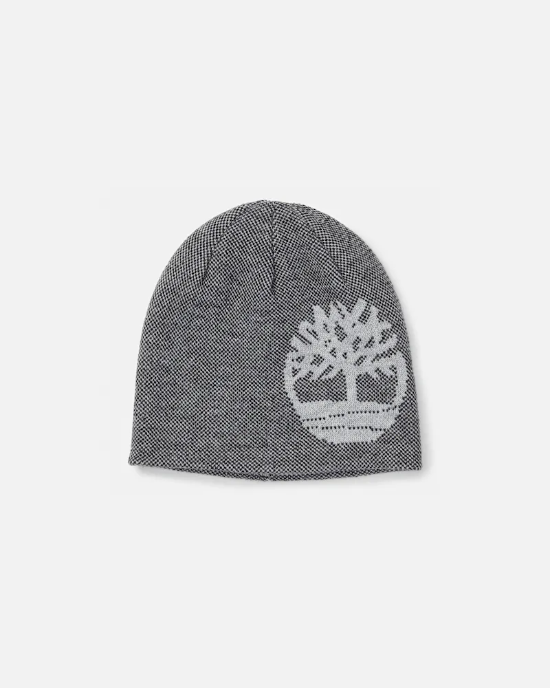 Timberland Wendbare Beanie mit Logo in Hellgrau, Grau Grau