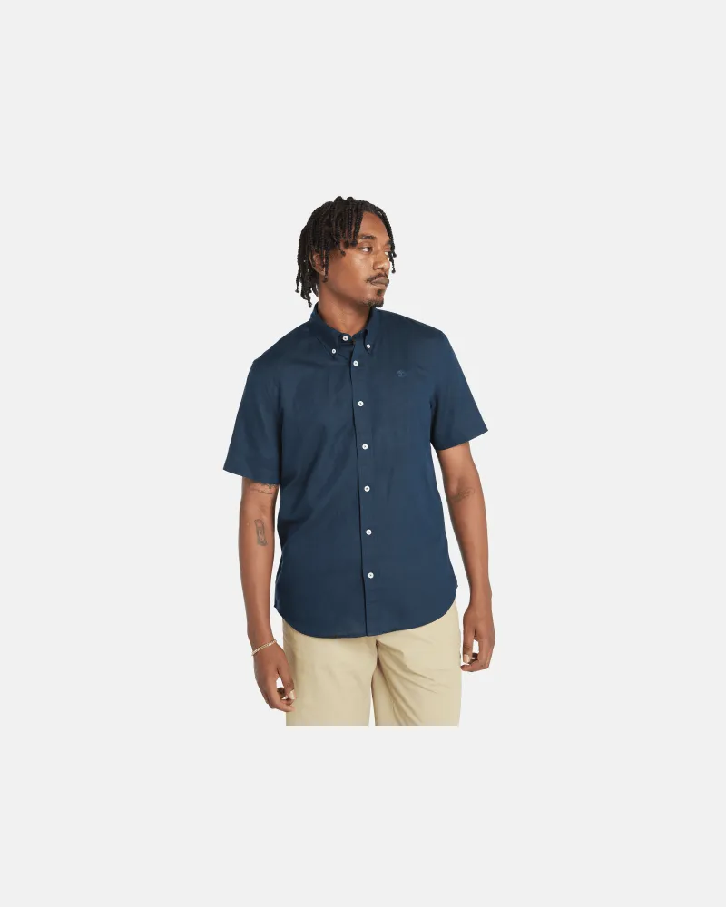 Timberland Kurzärmeliges Lovell Lake Hemd für Herren in Dunkelblau, Herren, Blau, Größe Blau