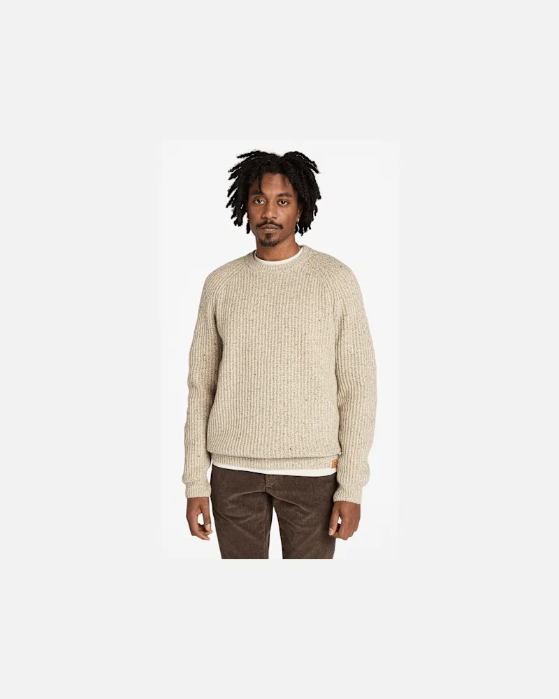 Timberland Rundhalspullover aus dickem Garn für Herren in Beige, Herren, Beige, Größe Beige