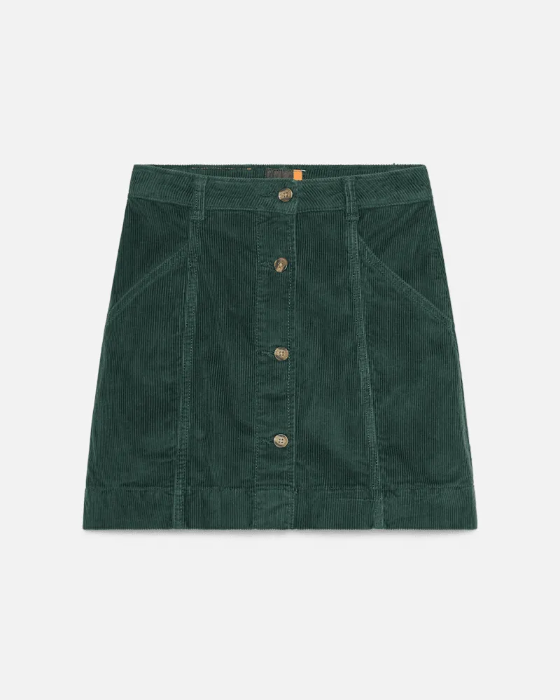Timberland Gewaschener Cordrock für Damen in Dunkelgrün, Damen, Grün, Größe Grün