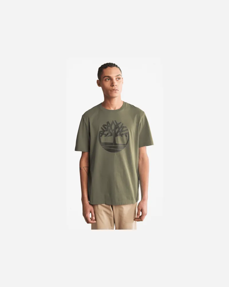 Timberland Kennebec River Kurzarm-T-Shirt mit Baumlogo für Herren in Grün, Herren, Grün, Größe Grün