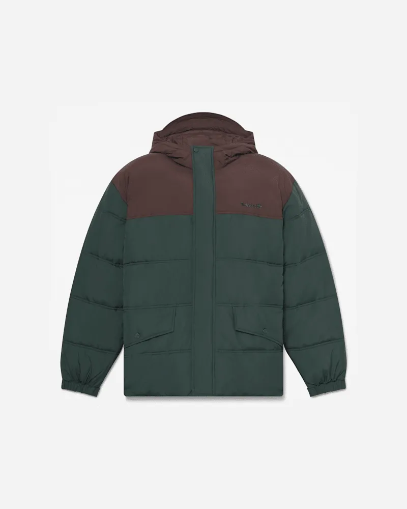 Timberland Wasserabweisende Steppjacke für Herren in Dunkelgrün/Dunkelbraun, Herren, Grün, Größe Grün