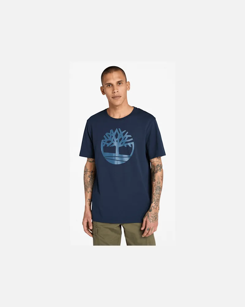 Timberland Kennebec River Kurzarm-T-Shirt mit Baumlogo für Herren in Dunkelblau, Herren, Blau, Größe Blau