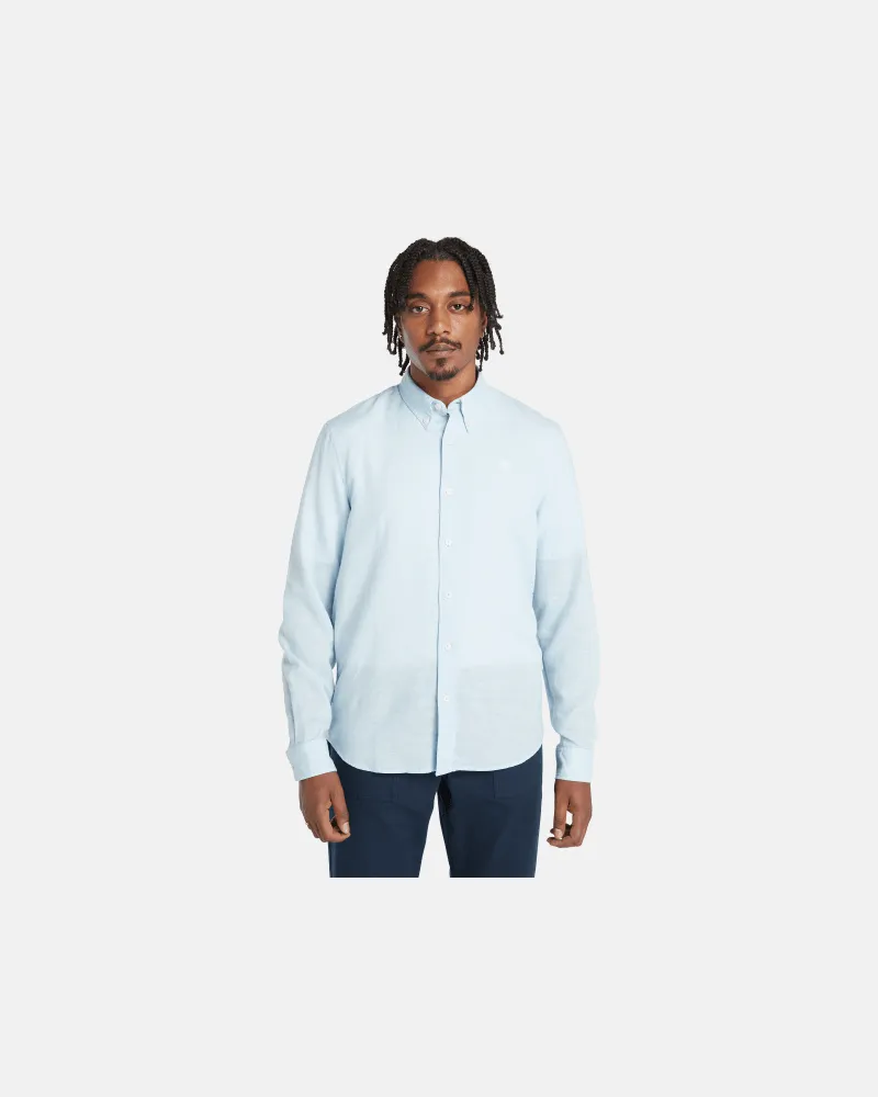Timberland Lovell Lake Botton-Down-Langarmshirt für Herren in Hellblau, Herren, Blau, Größe Blau
