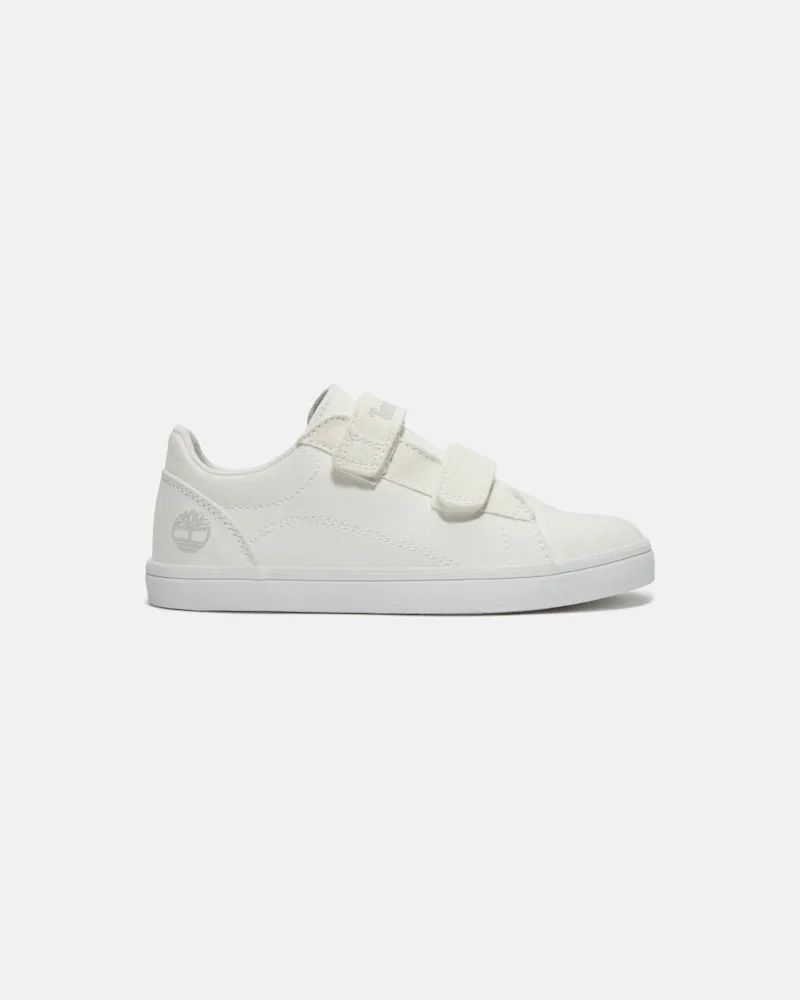Timberland Stone Jump Low-Top-Sneaker mit Klettverschluss für Jugendliche in Weiß, Weiß, Größe Weiß
