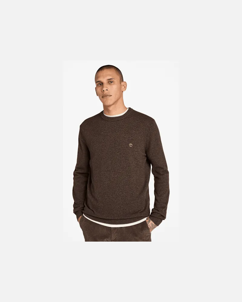 Timberland Timberland Cohas Brook Rundhalspullover aus Merinowolle für Herren in Braun, Herren, Braun, Größe Braun