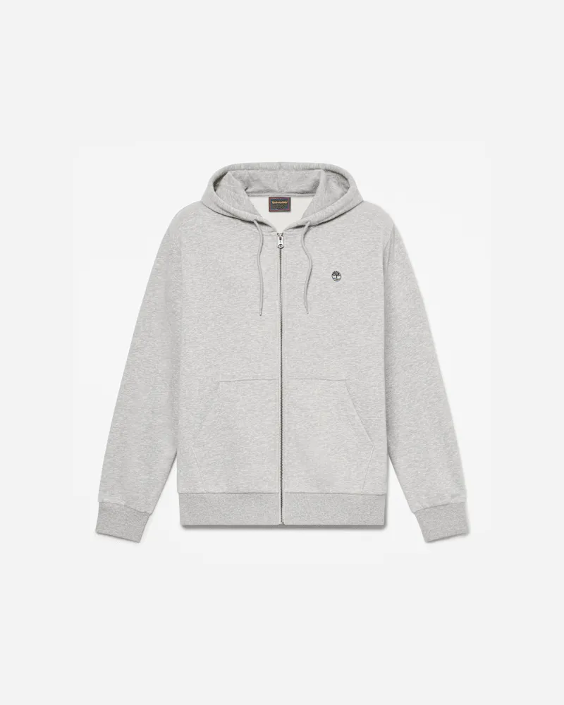 Timberland Oyster River Kapuzenjacke mit Logo auf der Brust für Herren in Grau, Herren, Grau, Größe Grau