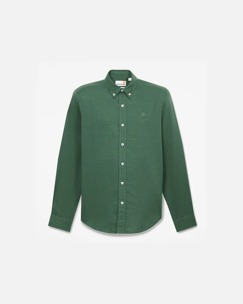 Timberland Lovell Lake Botton-Down-Langarmshirt für Herren in Dunkelgrün, Herren, Grün, Größe Grün