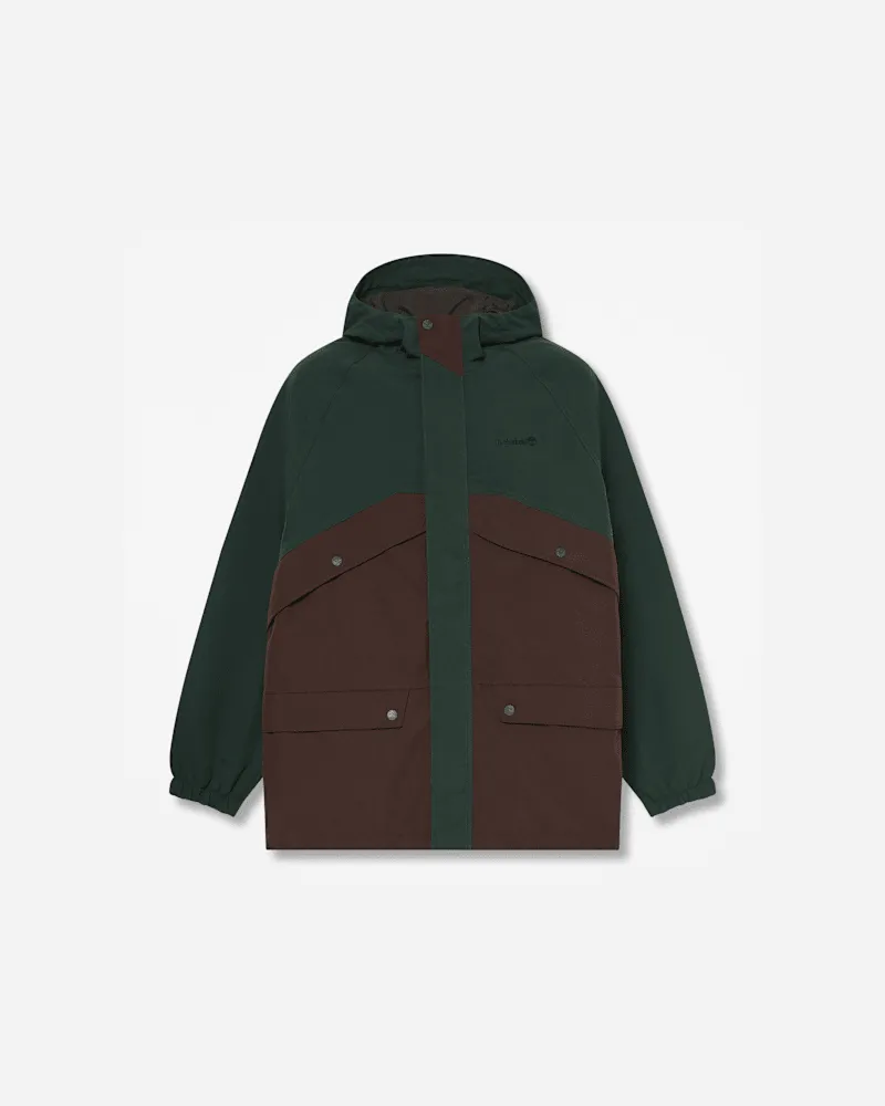 Timberland Weatherline Archiv-inspirierter Parka für Herren in Dunkelgrün/Dunkelbraun, Herren, Grün, Größe Grün