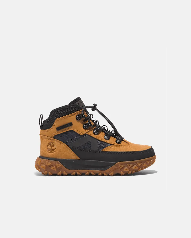 Timberland Halbhoher wasserfester GreenStride Motion 6 Bungee Sneaker für Jugendliche in Gelb, Gelb, Größe Gelb
