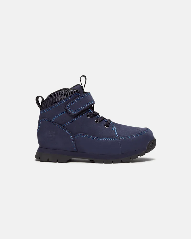 Timberland Halbhoher Euro Rock Boot mit Klettverschluss für Jugendliche in Dunkelblau, Blau, Größe Blau