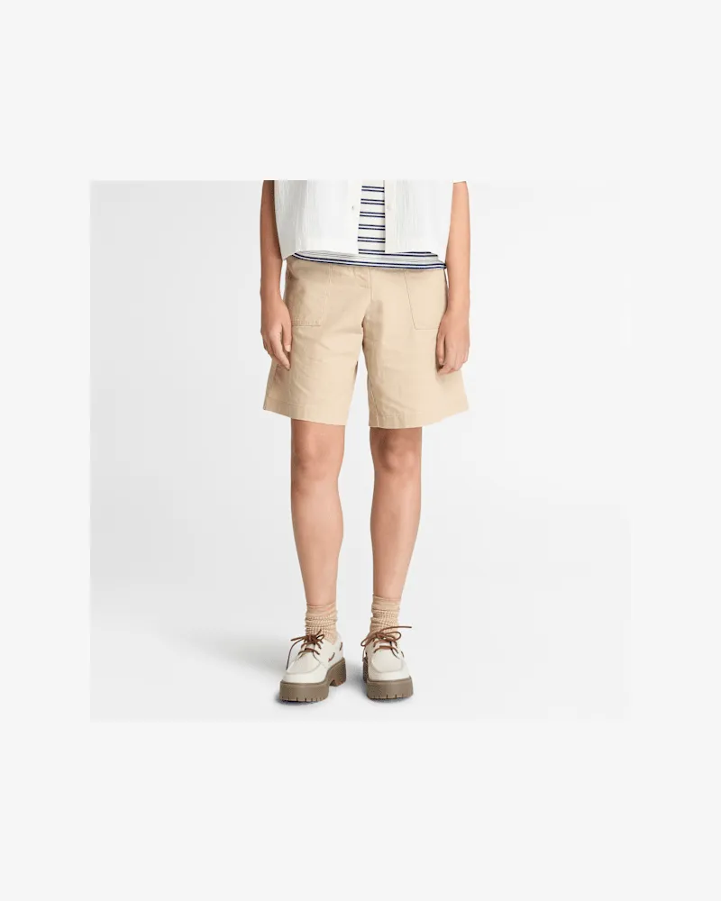 Timberland Bermudashorts aus Leinen für Damen in Beige, Damen, Beige, Größe Beige