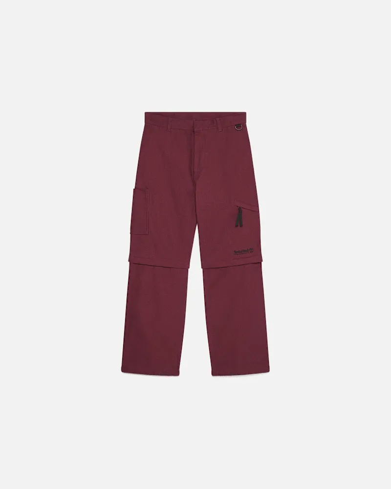 Timberland Timberland und HIGHSNOBIETY 2-in-1 Convertible Canvas Hose in Burgunderrot, Burgunderrot, Größe Burgunderrot