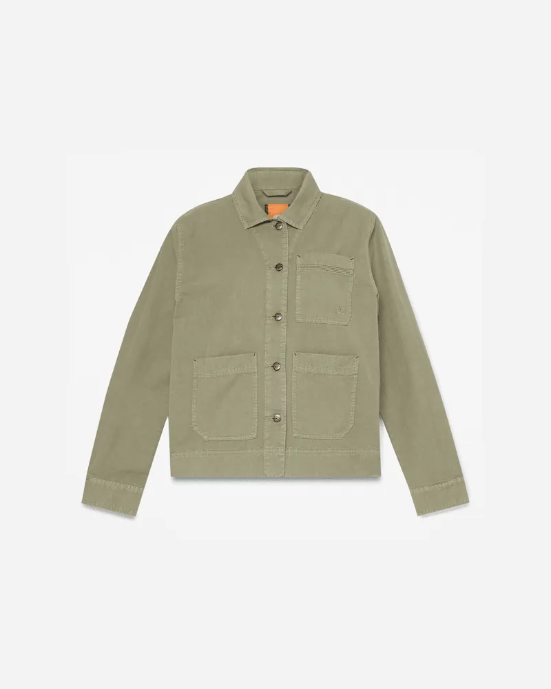 Timberland Utility-Hemdjacke aus Baumwoll-Leinenmischung für Damen in Grün, Damen, Grün, Größe Grün