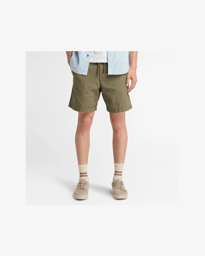 Timberland Baumwoll-Leinen-Shorts für Herren in Grün, Herren, Grün, Größe Grün