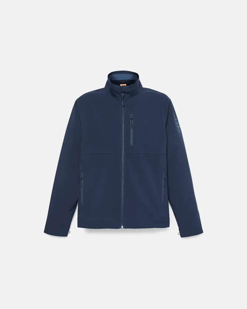 Timberland Winddichte Mt. Waumbek Softshelljacke mit durchgehendem Reißverschluss für Herren in Dunkelblau, Herren, Blau, Größe Blau