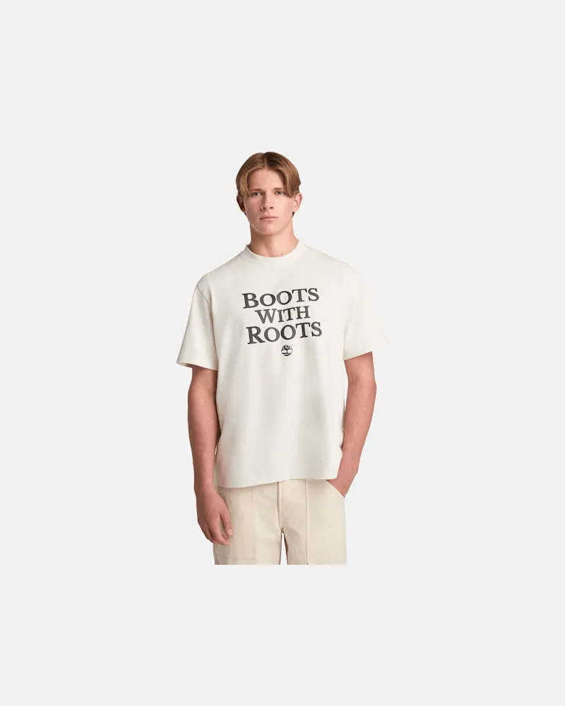 Timberland Slogan T-Shirt für Herren in Weiß, Herren, Weiß, Größe Weiß