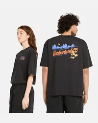 Timberland All Gender Kurzarm-T-Shirt mit Grafik in Schwarz